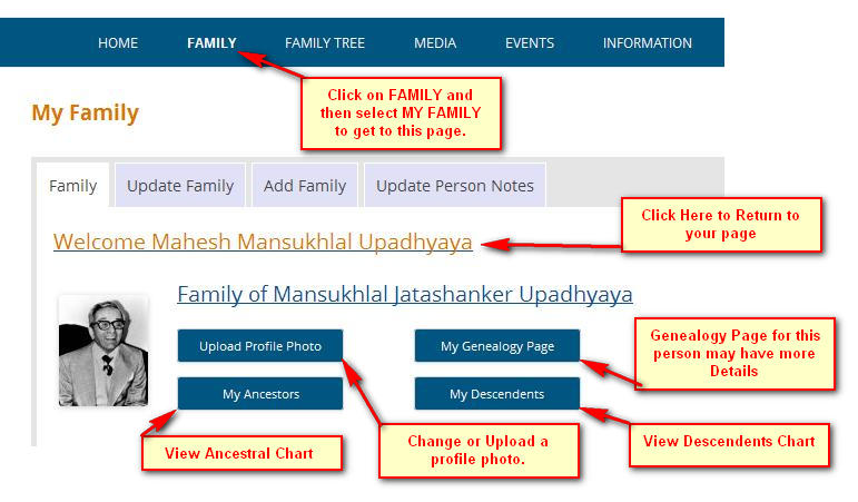 Go to Family Page